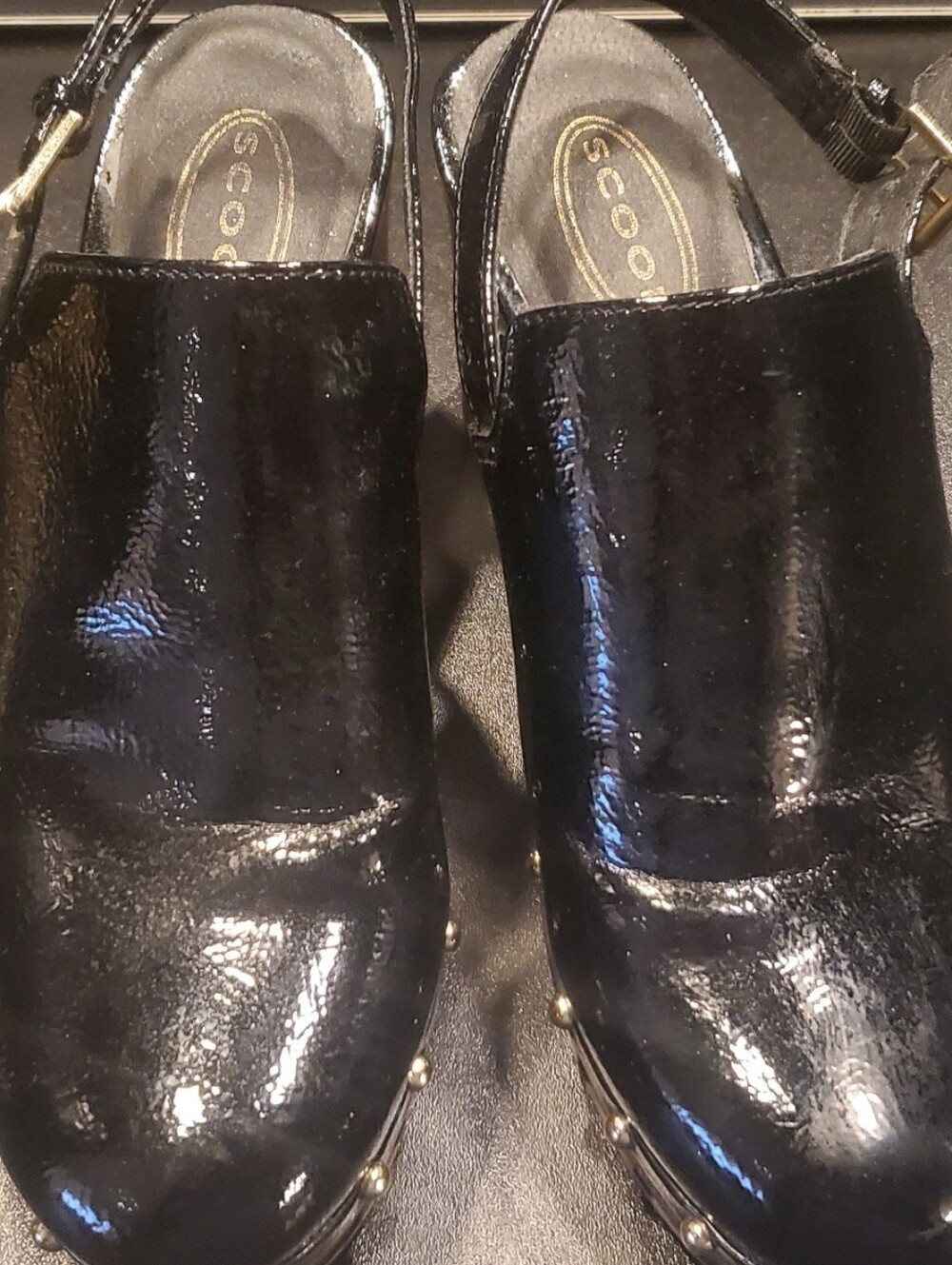 Scoop Heels Clogs Black Size 10